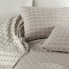 Set cuvertura bumbac jacquard PIA Bej cu 2 fete de perna 240x260 cm