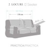 Husă impermeabilă gri pentru canapea 2 locuri Oslo Protect, 110cm, design elegant și modern