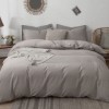 Lenjerie de pat dublu din percale de bumbac 100%, model bej, 4 piese