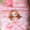 lenjerie pat 1 persoana Gimbiya Pink bumbac ranforce model printesa