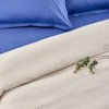 Set de Vară Lenjerie și Pled din Bambus, Private Albastru, ideal pentru confortul nopților calde de vară.