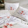 Lenjerie de pat fosforescentă TAC cu design floral și pled de 130x170 cm din bumbac 100%