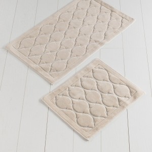 Set 2 covorase baie bumbac, Alessia Home, Dante - Beige