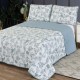 Cuvertură de pat Elegance CVI12 cu design floral neutru pentru un dormitor rafinat și confortabil