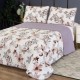 Cuvertură de pat dublu Elegance CVI4 cu design floral în nuanțe de gri pentru un dormitor elegant și modern