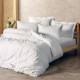 Lenjerie de pat pentru o persoană din bumbac 100% ranforce cu design elegant în nuanțe de gri