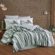 Lenjerie de pat dublu din poplin percale Hobby Home cu design modern în dungi albastre și cai