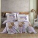 Lenjerie de pat dublu din poplin percale Hobby Home cu design modern vibrant și mesajul Good Vibes Only