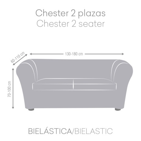 Husa bielastica canapea 2 locuri Chesterfield, Premium ROC, C/7Maro Inchis