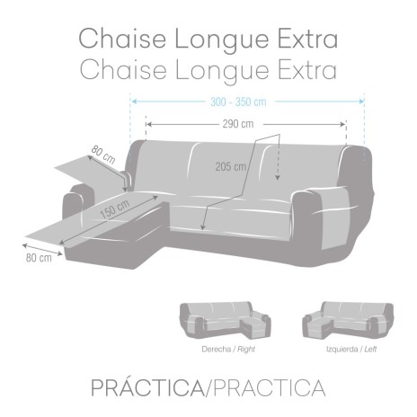 Husă matlasată ecru pentru colțar stânga Oslo, 290cm, design elegant și protecție pentru momentele petrecute cu cei dragi