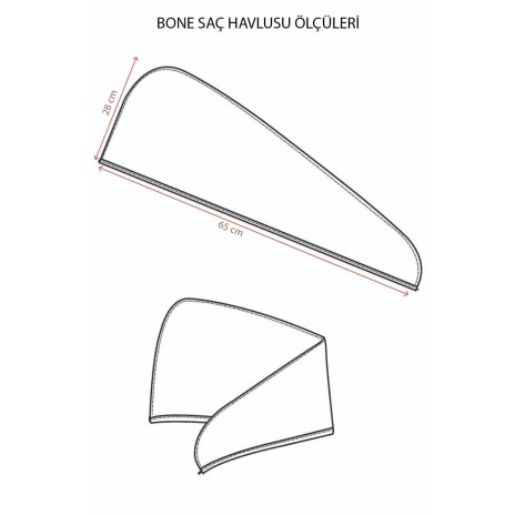 Set 2 prosoape de par cu nasture din bumbac 100%, Bone Gri, Maro